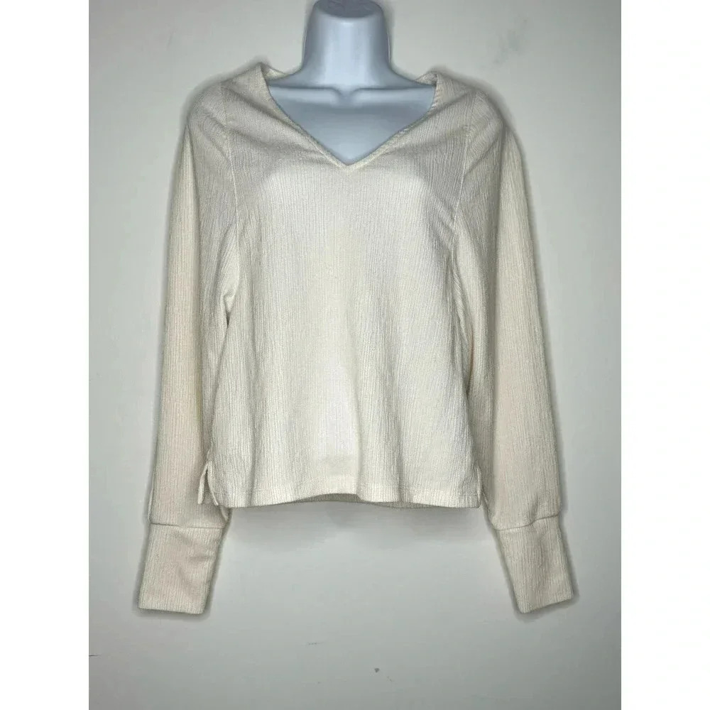 Banana Republic FACTORY‎ Cross Hatch Jacquard Top,  White SIZE XS